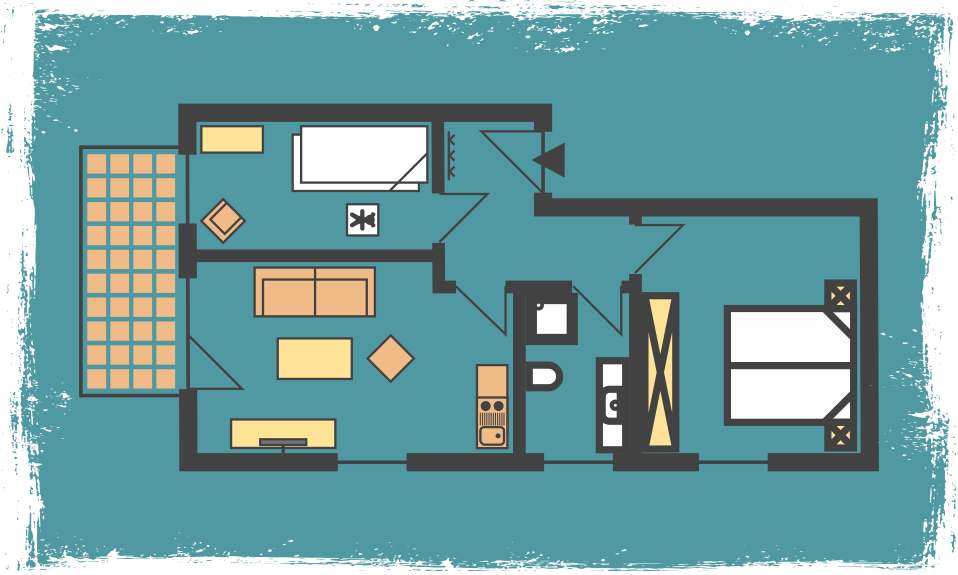 Grundriss Familien-Appartement