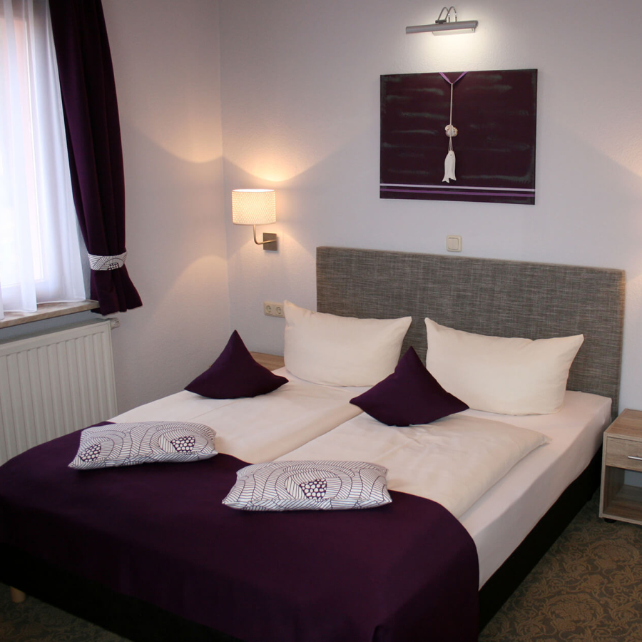 Doppelzimmer Bettansicht